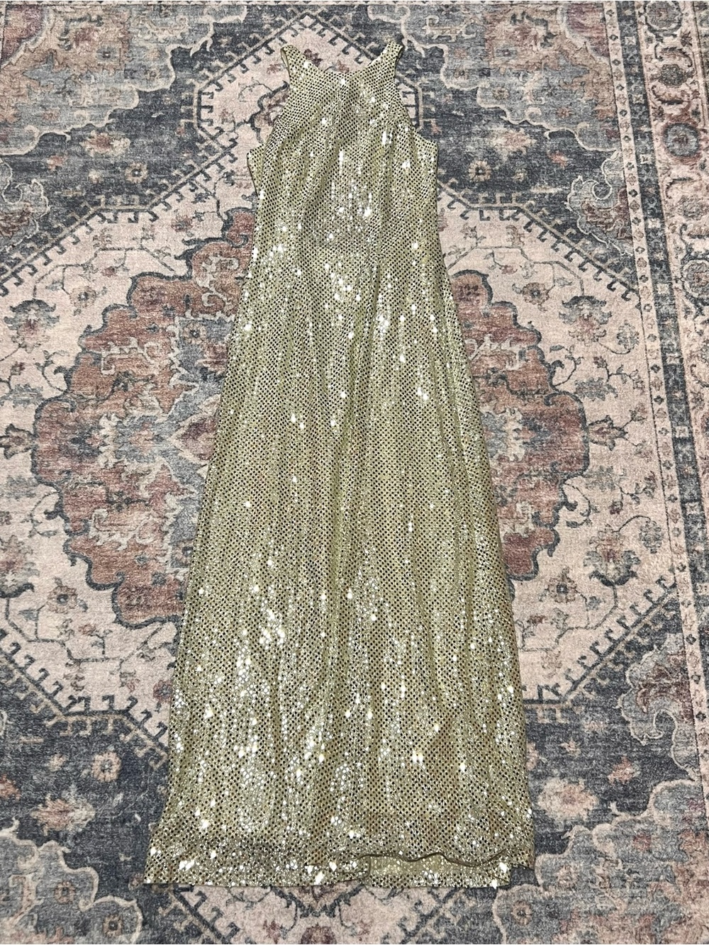Alchemy New York Sequined Green Maxi Dress